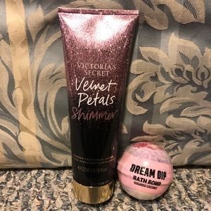 Victoria Secret Body Lotion and Pink Bath Bomb Duo